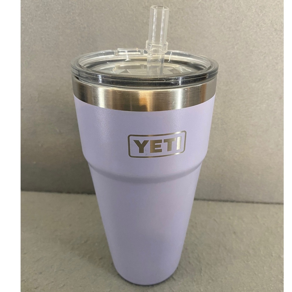 YETI Rambler 26 oz Stackable Cup with Straw Lid Cosmic Lilac Purple Stainless